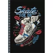 Spirálfüzet, A5, kockás, 80 lap, SHKOLYARYK " Skate board", vegyes