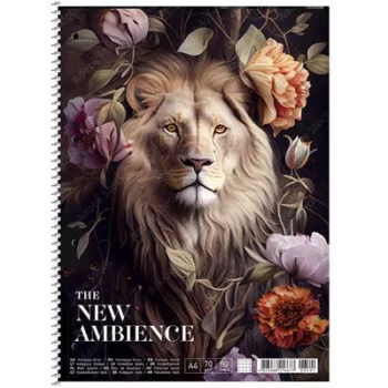   Spirálfüzet, A4+, vonalas, 80 lap, SHKOLYARYK "The New Ambience", vegyes 1 db