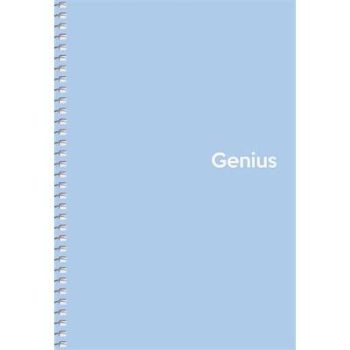   Spirálfüzet, A5, kockás, 80 lap, PP borító, SHKOLYARYK "Genius Pastel", vegyes