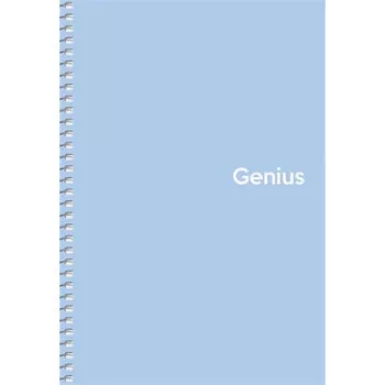   Spirálfüzet, A5, kockás, 80 lap, PP borító, SHKOLYARYK "Genius Pastel", vegyes