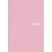 Spirálfüzet, A5, kockás, 80 lap, PP borító, SHKOLYARYK "Genius Pastel", vegyes