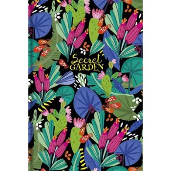   Jegyzetfüzet, A5, vonalas, 80 lap, SHKOLYARYK "Secret Garden", vegyes 1 db