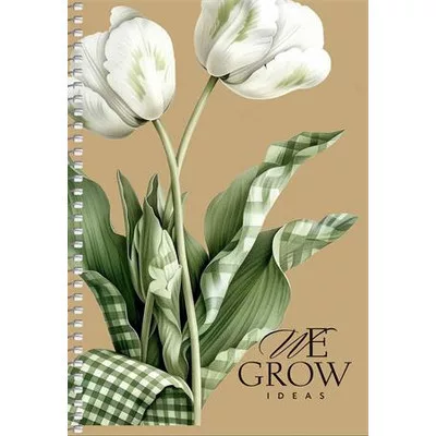 Spirálfüzet, A5, sima, 96 lap, SHKOLYARYK "We Grow", vegyes 1 db