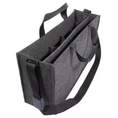 Irodai válltáska, vállpánttal, L méret, 50x28x15 cm, SIGEL "Classic", sötétszürke 1 db