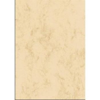   Előnyomott papír, kétoldalas, A4, 200 g, SIGEL, bézs, márványos
