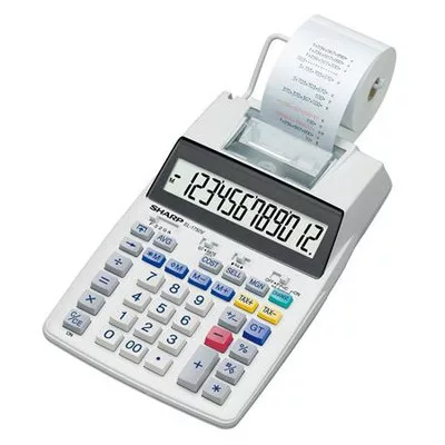 Számológép, szalagos, 12 számjegy, 2 színű nyomtató, SHARP "EL-1750V" 1 db