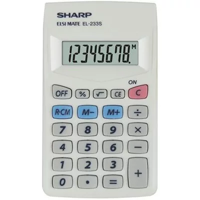Zsebszámológép, 8 számjegy, SHARP "EL-233S" 1 db