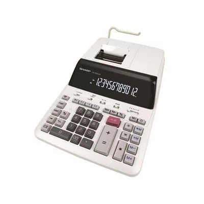 Számológép, szalagos, 12 számjegy, 2 színű nyomtató, SHARP "CS-2635LW" 1 db