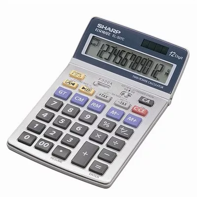 Számológép, asztali, 12 számjegy, SHARP "EL-337" 1 db