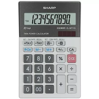 Számológép, asztali, 10 számjegy, SHARP "EL-M711G" 1 db