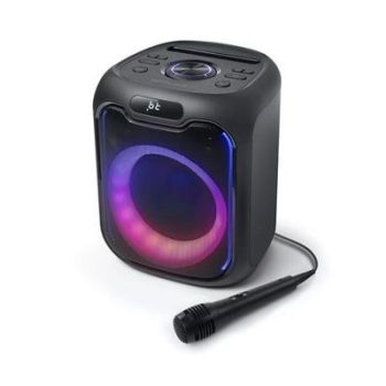   Hangszóró, Bluetooth, mikrofonnal, LED fényekkel, 150W, MUSE "M-1803DJ", fekete