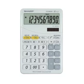   Számológép, asztali, 10 számjegy, SHARP "EL-M332", fehér 1 db
