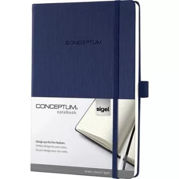   Jegyzetfüzet, exkluzív, A5, vonalas, 97 lap, keményfedeles, SIGEL "Conceptum", éjkék 1 db