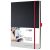 Jegyzetfüzet, exkluzív, A4, kockás, 97 lap, keményfedeles, SIGEL "Conceptum Red Edition", fekete-piros