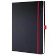 Jegyzetfüzet, exkluzív, A4, vonalas, 97 lap, keményfedeles, SIGEL "Conceptum Red Edition", fekete-piros 1 db