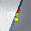 Jelölőcímke, műanyag, 4x40 lap, 20x50 mm, SIGEL "Clear", vegyes szín 160 lap