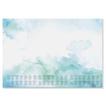   Könyökalátét, 595x410 mm, 3 éves és heti tervezővel, SIGEL "Watercolor Sea"