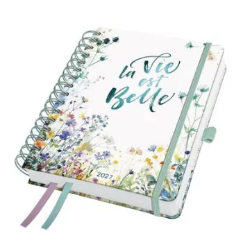   Naptár, spirál, A5, heti, 2027, kemény borító, SIGEL "Jolie", Summer Tangle 1 db