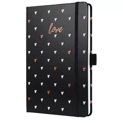 Naptár, A5, heti, 2026, kemény borító, SIGEL "Jolie", Dark love 1 db