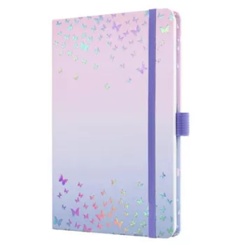   Naptár, A5, heti, 2026, kemény borító, SIGEL "Jolie", Butterfly Confetti Candy 1 db