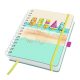 Spirálfüzet, 168x215 mm, pontrácsos, 120 lap, keményfedeles, SIGEL "Jolie Summer Breeze"
