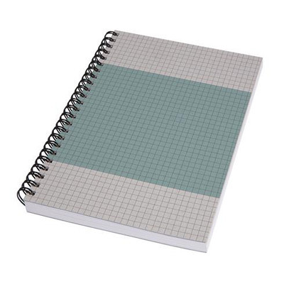 Spirálfüzet, A5, kockás, 80 lap, puhafedeles, SIGEL "Quicknote", kék-szürke