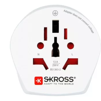   Adapter, Ausztráliába, Kínába, Európába utazóknak, földelt, SKROSS 1 db