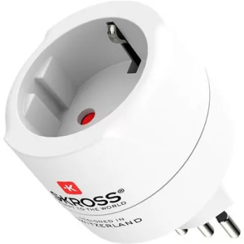   Adapter, Svájcba, Olaszországba, Brazíliába utazóknak, földelt, SKROSS 1 db