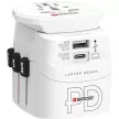 Adapter, világutazóknak, 1xUSB-A, 1xUSB-C PD, 45W, USB-C kábel, SKROSS 1 db
