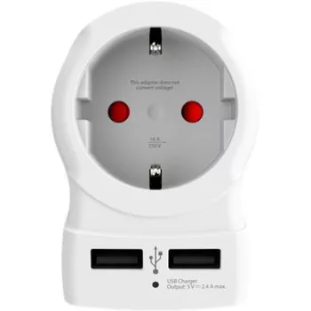   Adapter, Egyesült Királyságba utazóknak, USB, földelt, SKROSS