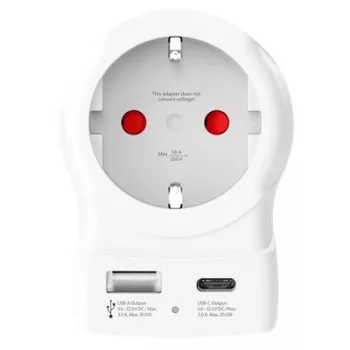   Adapter, Egyesült Királyságba utazóknak, USB-C + USB-A, SKROSS 1 db