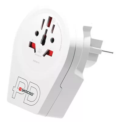 Adapter, Európába utazóknak, USB-C + USB-A, SKROSS 1 db