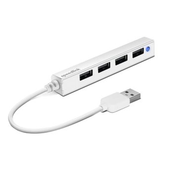   USB elosztó-HUB, 4 port, USB 2.0, SPEEDLINK "Snappy Slim" fehér