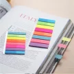 Jelölőcímke, műanyag, 5x25 lap, 45x12 mm, STICK N, neon színek 125 lap