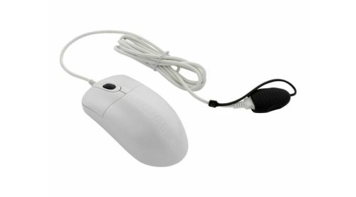 Vízálló, mosható, antibakterialis optikai egér, vezetékes, USB (SEAL SHIELD™ SILVER STORM™, fehér)