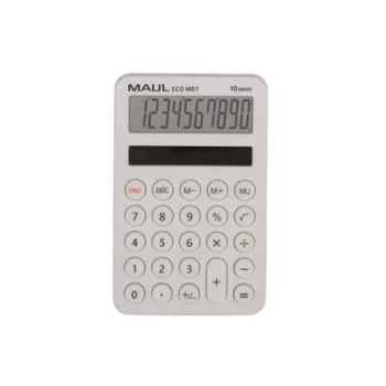   Számológép, asztali, 10 számjegy, MAUL "Eco MD 1", fehér 1 db