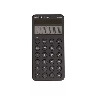 Számológép, asztali, 10 számjegy, MAUL "Eco MD 2", fekete 1 db