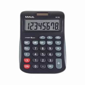   Számológép, asztali, 8 számjegy, MAUL "MJ 550", fekete-szürke 1 db