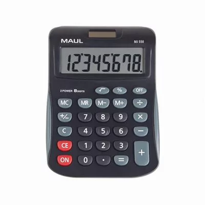 Számológép, asztali, 8 számjegy, MAUL "MJ 550", fekete-szürke 1 db