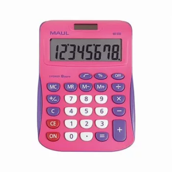  Számológép, asztali, 8 számjegy, MAUL "MJ 550", pink-lila 1 db