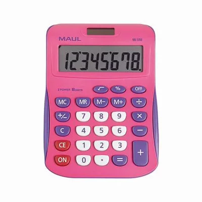 Számológép, asztali, 8 számjegy, MAUL "MJ 550", pink-lila 1 db