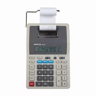 Számológép, szalagos, 12 számjegy, 2 színű nyomtató, MAUL "MPP 32" 1 db