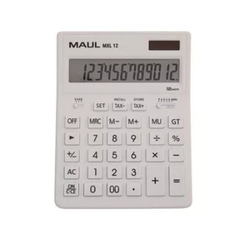   Számológép, asztali, 12 számjegy, MAUL "MXL 12", fehér 1 db