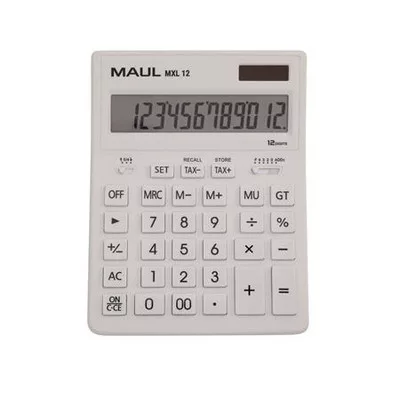 Számológép, asztali, 12 számjegy, MAUL "MXL 12", fehér 1 db