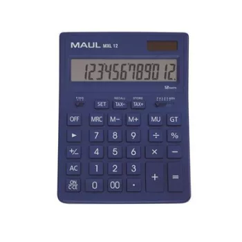   Számológép, asztali, 12 számjegy, MAUL "MXL 12", kék 1 db