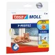 Ajtó- és ablaktömítő szalag, 9 mm x 6 m, TESA "tesamoll® P profil", fehér 6 méter