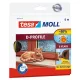 Ajtó- és ablaktömítő szalag, 9 mm x 6 m, TESA "tesamoll® D profil", barna 6 méter