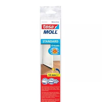 Szigetelő ajtóseprű, 37 mm x 1 m, TESA "tesamoll®", fehér