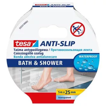   Csúszásgátló szalag, fürdőszobai, 25 mm x 5 m, TESA "Anti-Slip", átlátszó 5 méter ► AKCIÓS