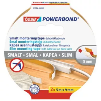   Szerelőszalag, keskeny, 2 x 9 mm x 5 m, TESA, "Powerbond" 5 méter